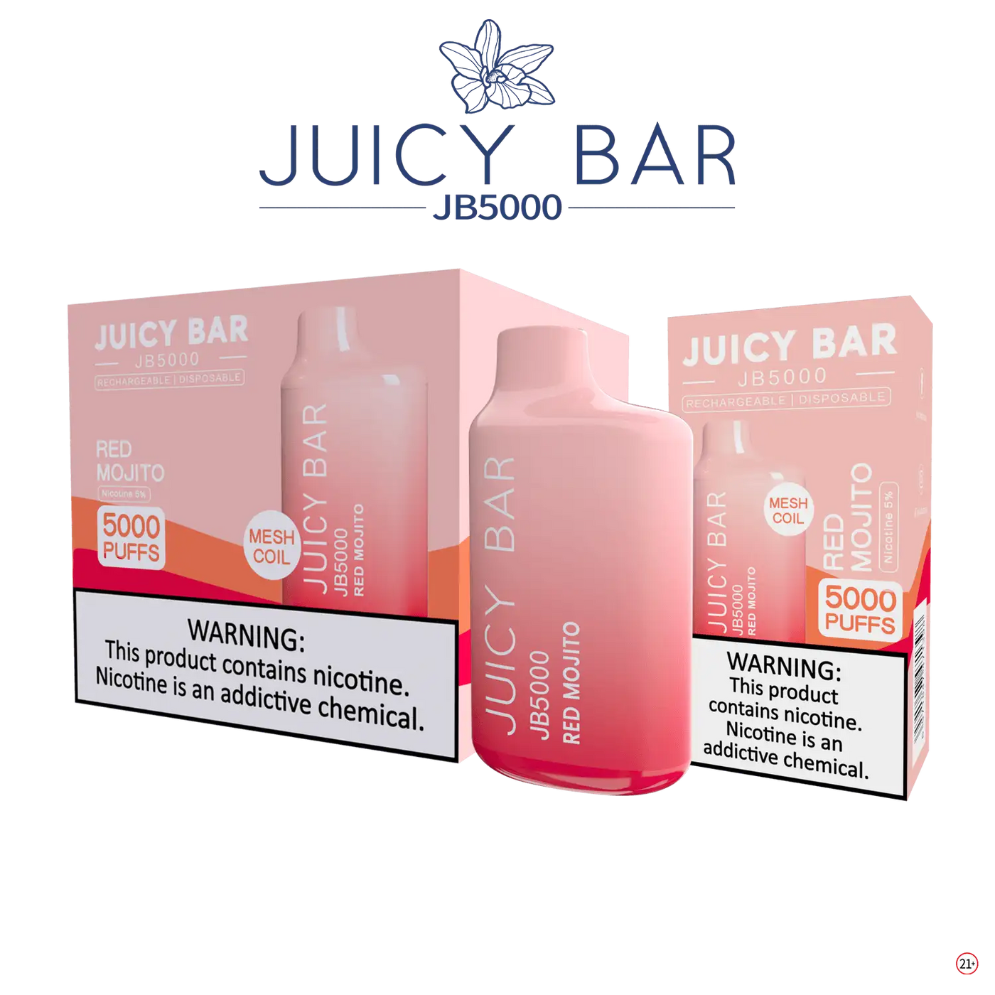 Juicy Bar 5000 (10-Pack) - Red Mojito - E-Cig