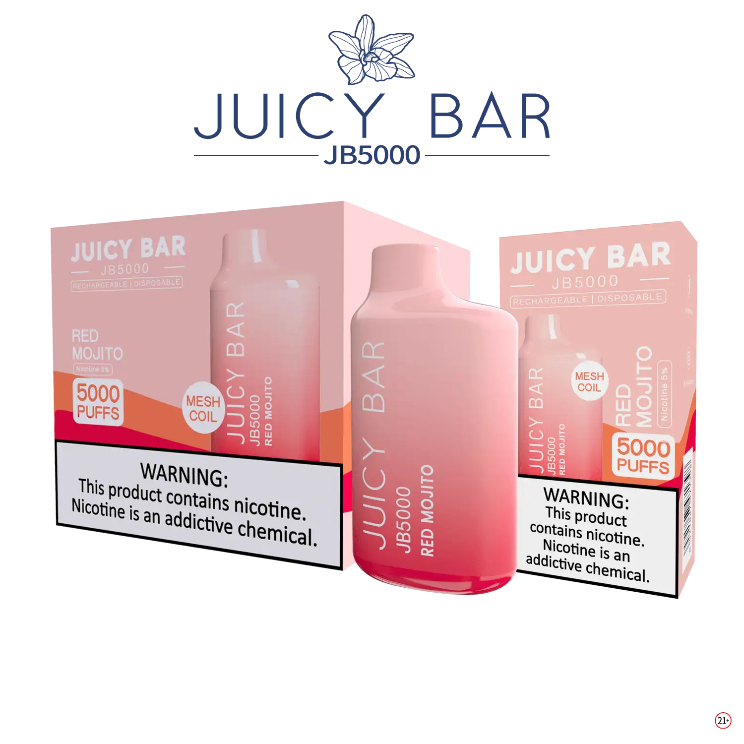 Juicy Bar 5000 (10-Pack) - Red Mojito - E-Cig