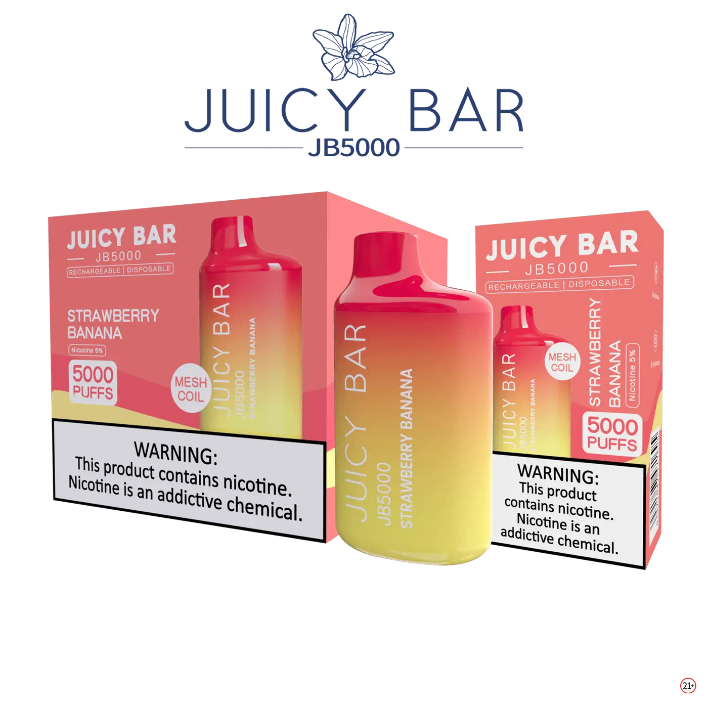 Juicy Bar 5000 (10-Pack) - Strawberry Banana - E-Cig