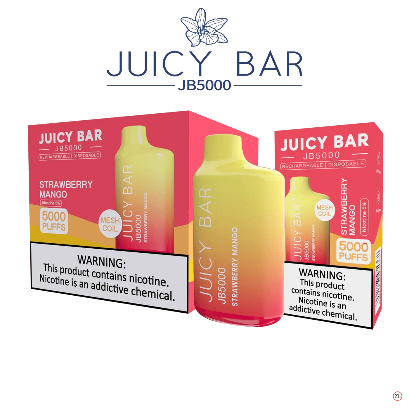 Juicy Bar 5000 (10-Pack) - Strawberry Mango - E-Cig