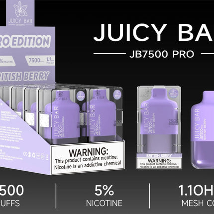 JUICY BAR 7500 PRO EDITION - BRITISH BERRY - E-CIG