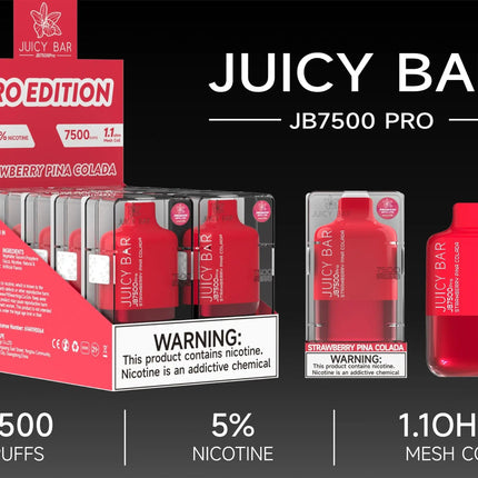 JUICY BAR 7500 PRO EDITION - STRAWBERRY PINA COLADA - E-CIG