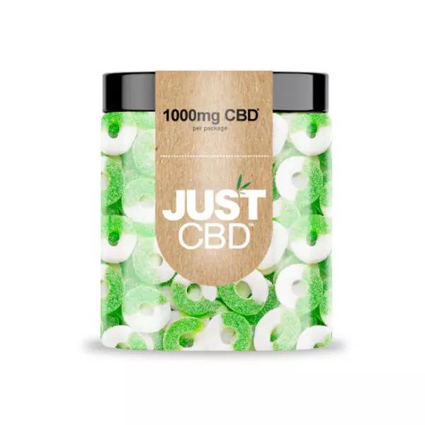 JUST CBD 1000MG GUMMY JAR APPLE RINGS 301652106790