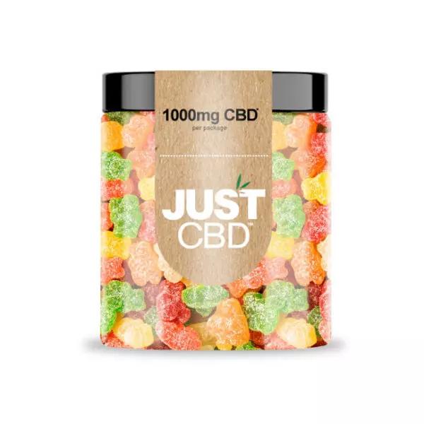 JUST CBD 1000MG GUMMY JAR SOUR BEARS 692769186691
