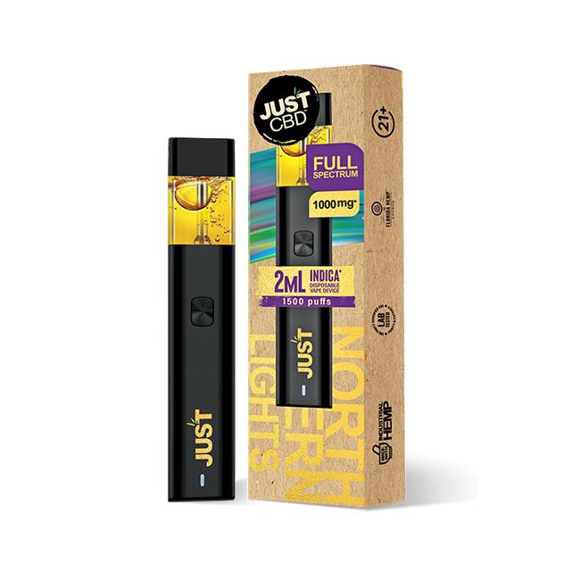 JUST CBD 2ML FULL SPECTRUM DISPOSABLE NORTHERN LIGHTS (INDICA) 696831883297