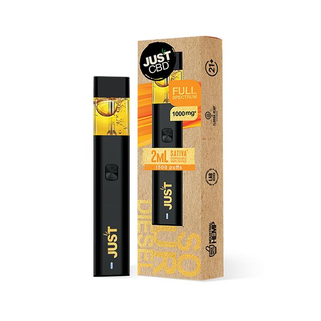 JUST CBD 2ML FULL SPECTRUM DISPOSABLE SOUR DIESEL (SATIVA) 696831883273