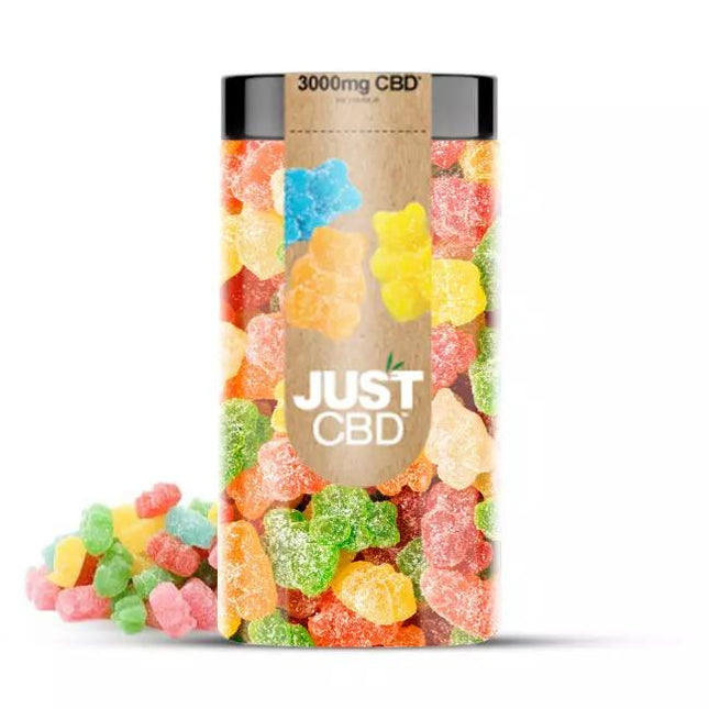 JUST CBD 3000MG GUMMY JAR SOUR BEARS 696831876312