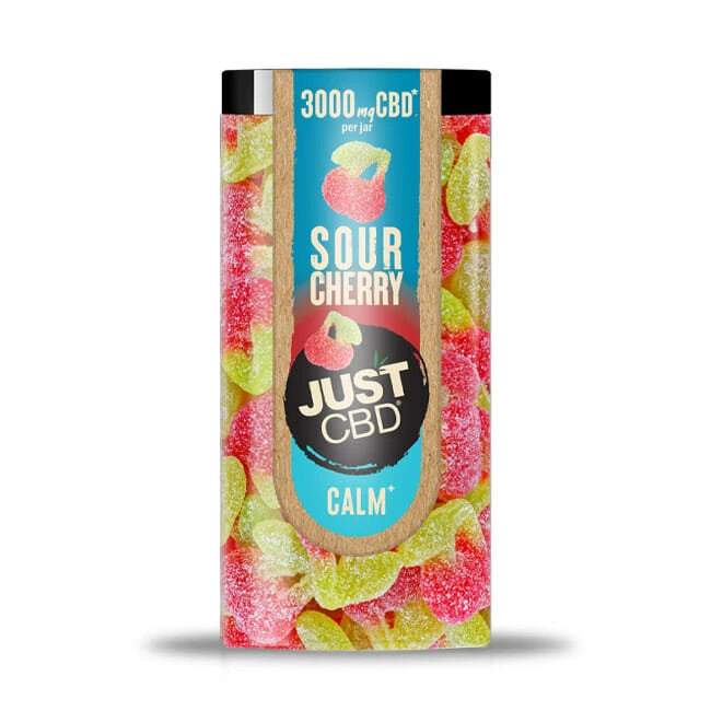 JUST CBD 3000MG GUMMY JAR SOUR CHERRY 696831884102