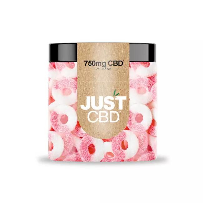 JUST CBD 750MG GUMMY JAR WATERMELON RINGS 605926377061