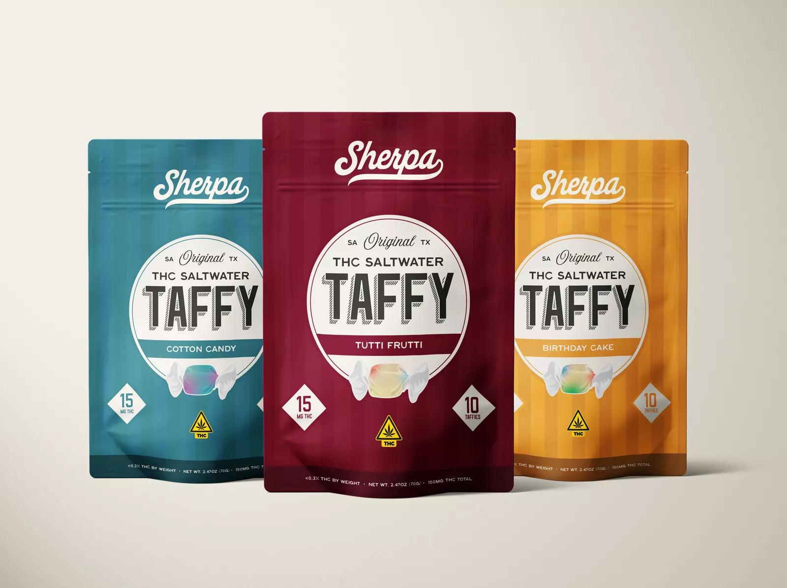 SHERPA 15MG THC SALTWATER TAFFY BAG (10CT X 15MG)