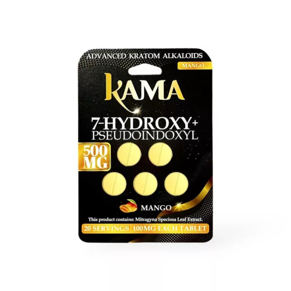 KAMA 7-HYDROXY + PSEUDOINDOXYL 100MG PER TAB (5CT PACK) (10 PACK DISPLAY)
