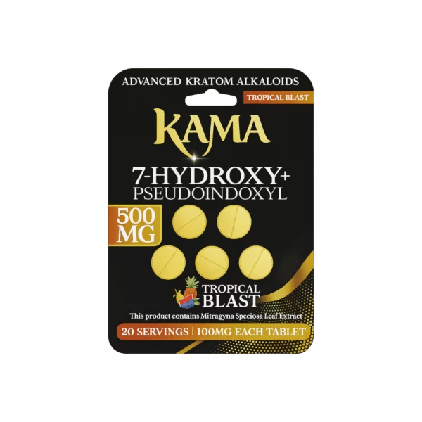 KAMA 7-HYDROXY + PSEUDOINDOXYL 100MG PER TAB (5CT PACK) (10 PACK DISPLAY)
