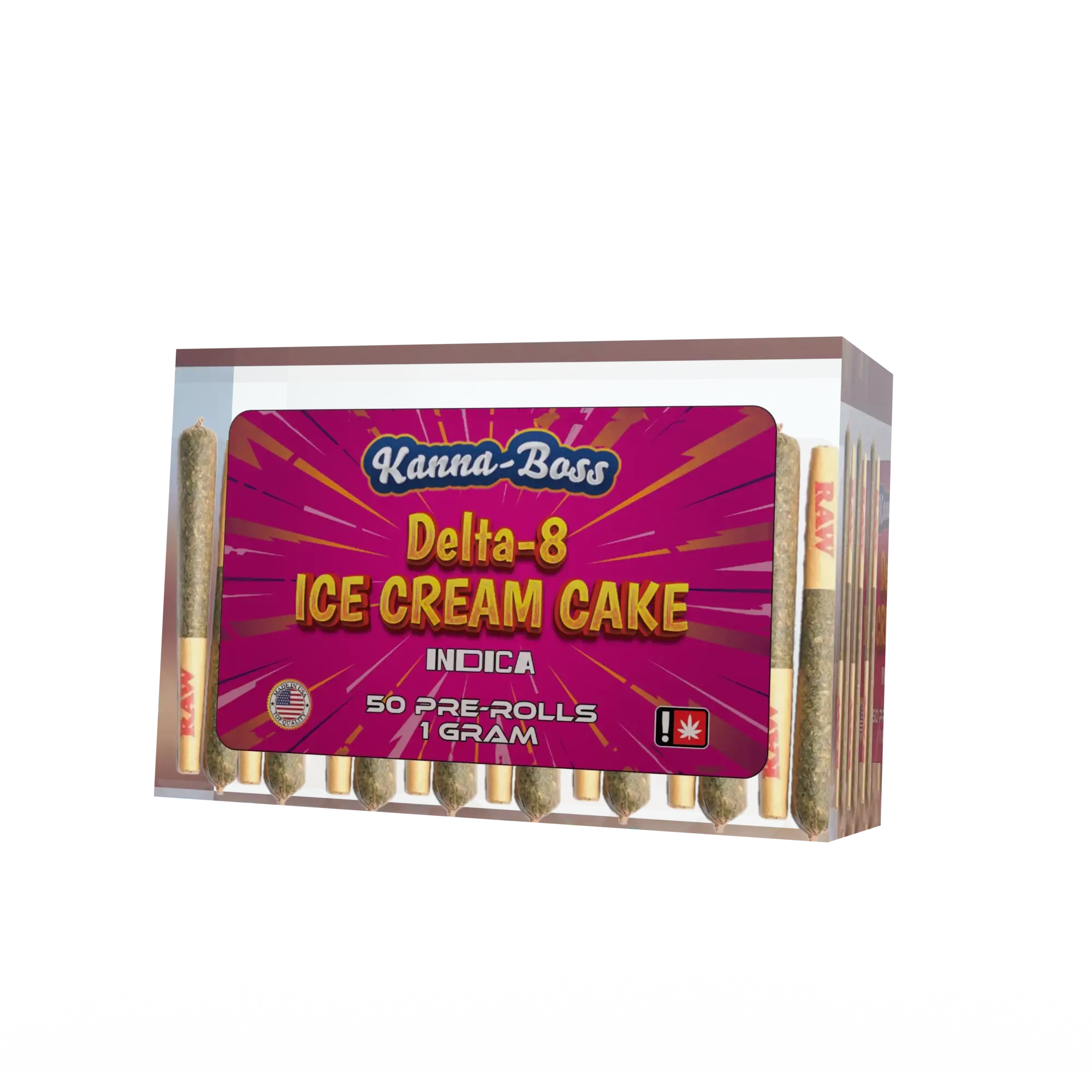 KANNA-BOSS DELTA 8 50CT PRE ROLLS