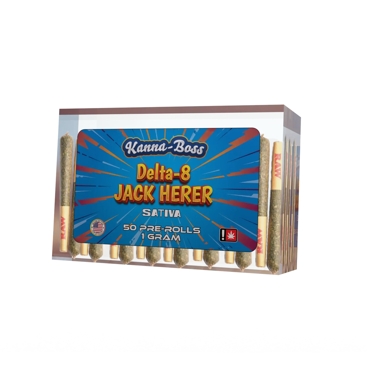KANNA-BOSS DELTA 8 50CT PRE ROLLS - JACK HERER - DELTA