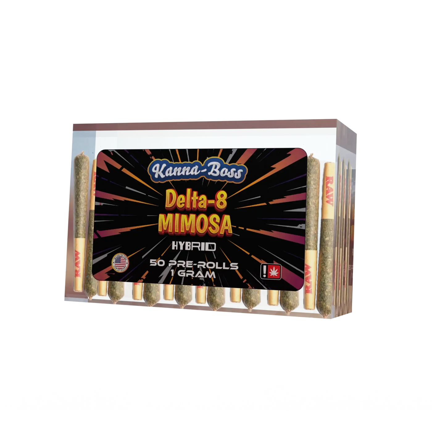 KANNA-BOSS DELTA 8 50CT PRE ROLLS - MIMOSA - DELTA