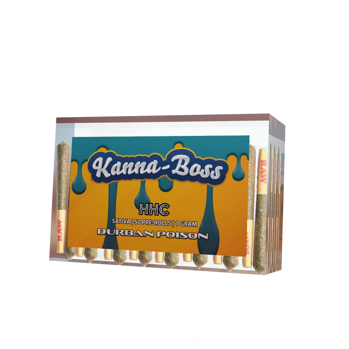 KANNA-BOSS HHC 50CT PRE ROLLS - DURBAN POISON - DELTA