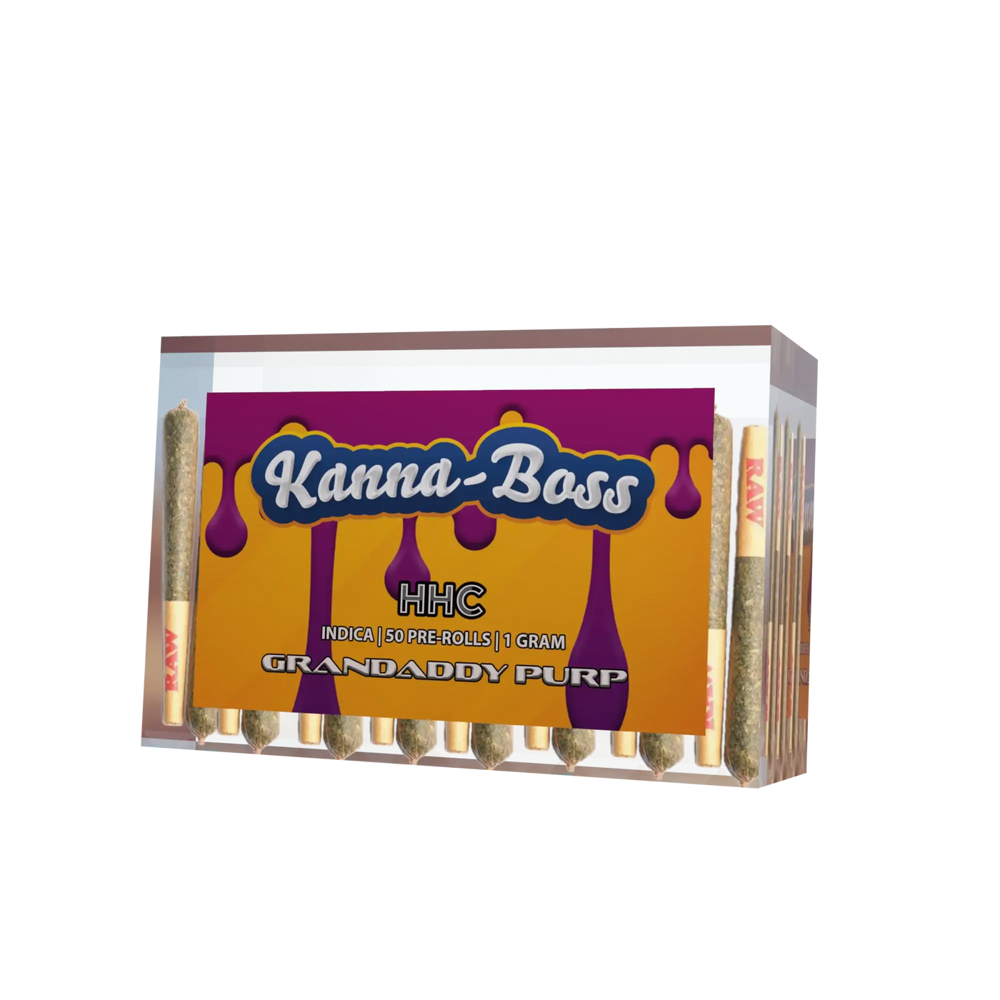 KANNA-BOSS HHC 50CT PRE ROLLS - GRANDADDY PURP - DELTA