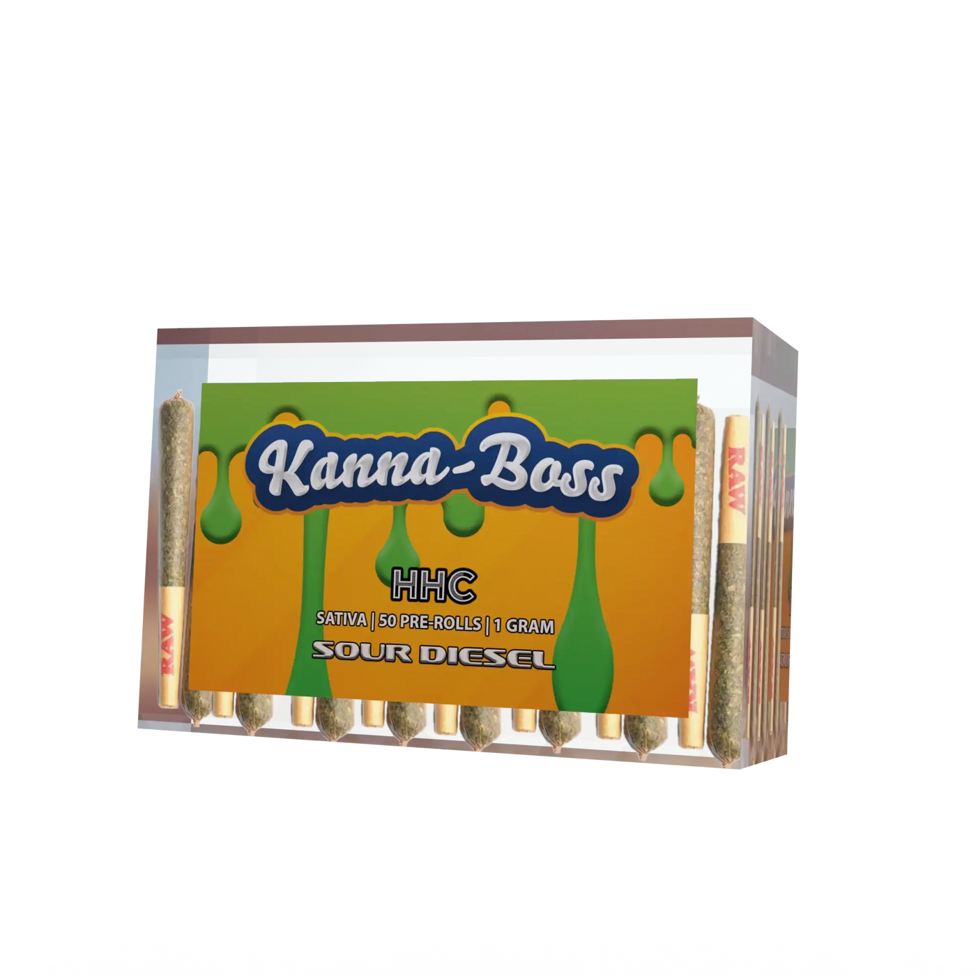 KANNA-BOSS HHC 50CT PRE ROLLS - SOUR DIESEL - DELTA