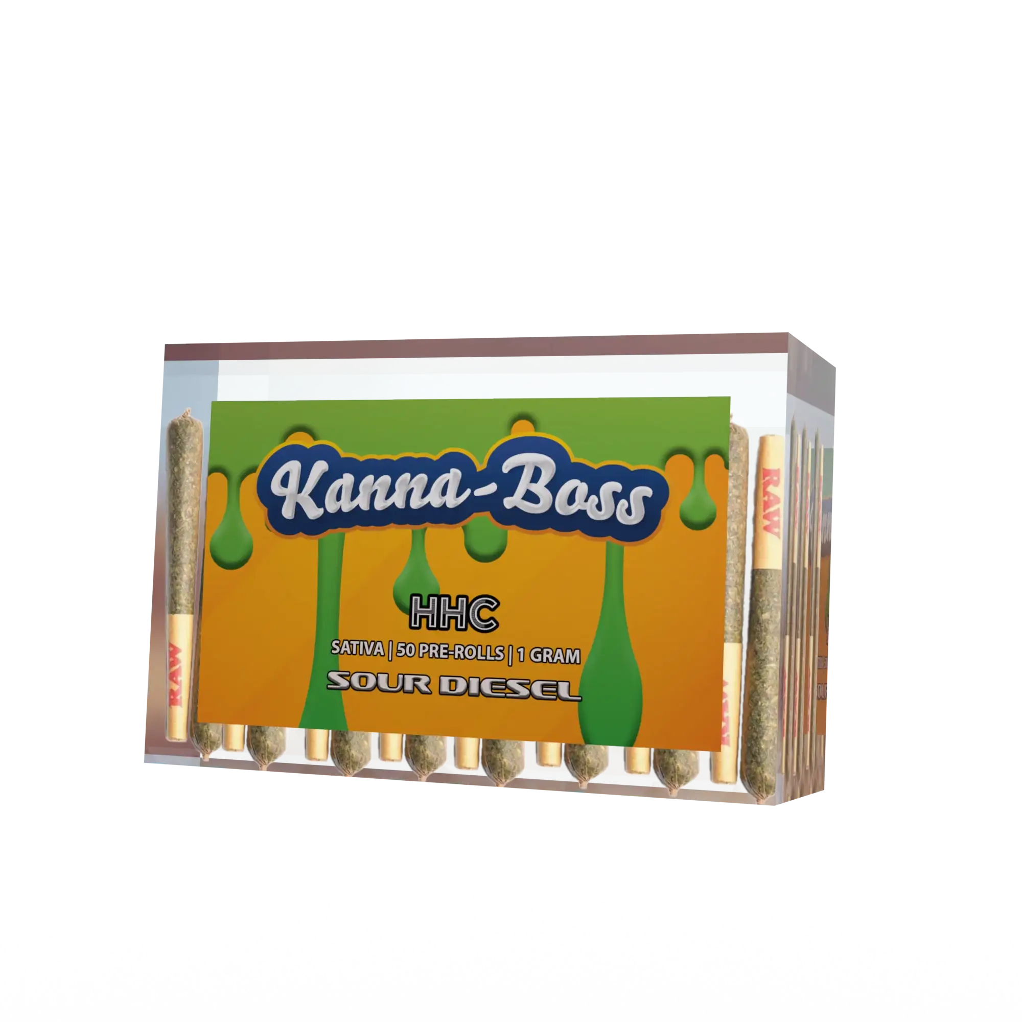 KANNA-BOSS HHC 50CT PRE ROLLS - SOUR DIESEL - DELTA
