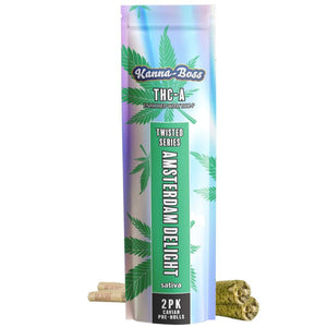 KANNA-BOSS TWISTED CAVIAR THC-A 1 GRAM PRE ROLLS 2CT/PACK (12 PACK DISPLAY)