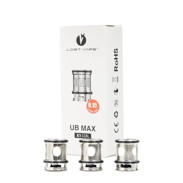 LOST VAPE UB MAX X1 COIL 0.15 OHM (3PC PACK)