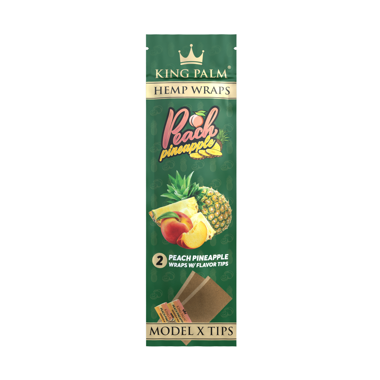 KING PALM HEMP WRAPS 2CT/PACK 15PACK/DISPLAY