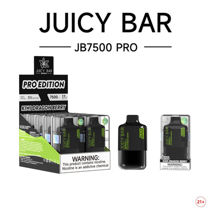 JUICY BAR JB7500 PRO BLACK EDITION 5% DISPOSABLE 10CT/DISPLAY