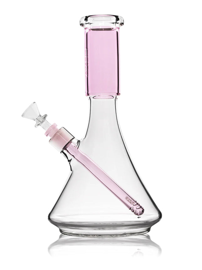GRAV LARGE DECO BEAKER WATER PIPE | PINK