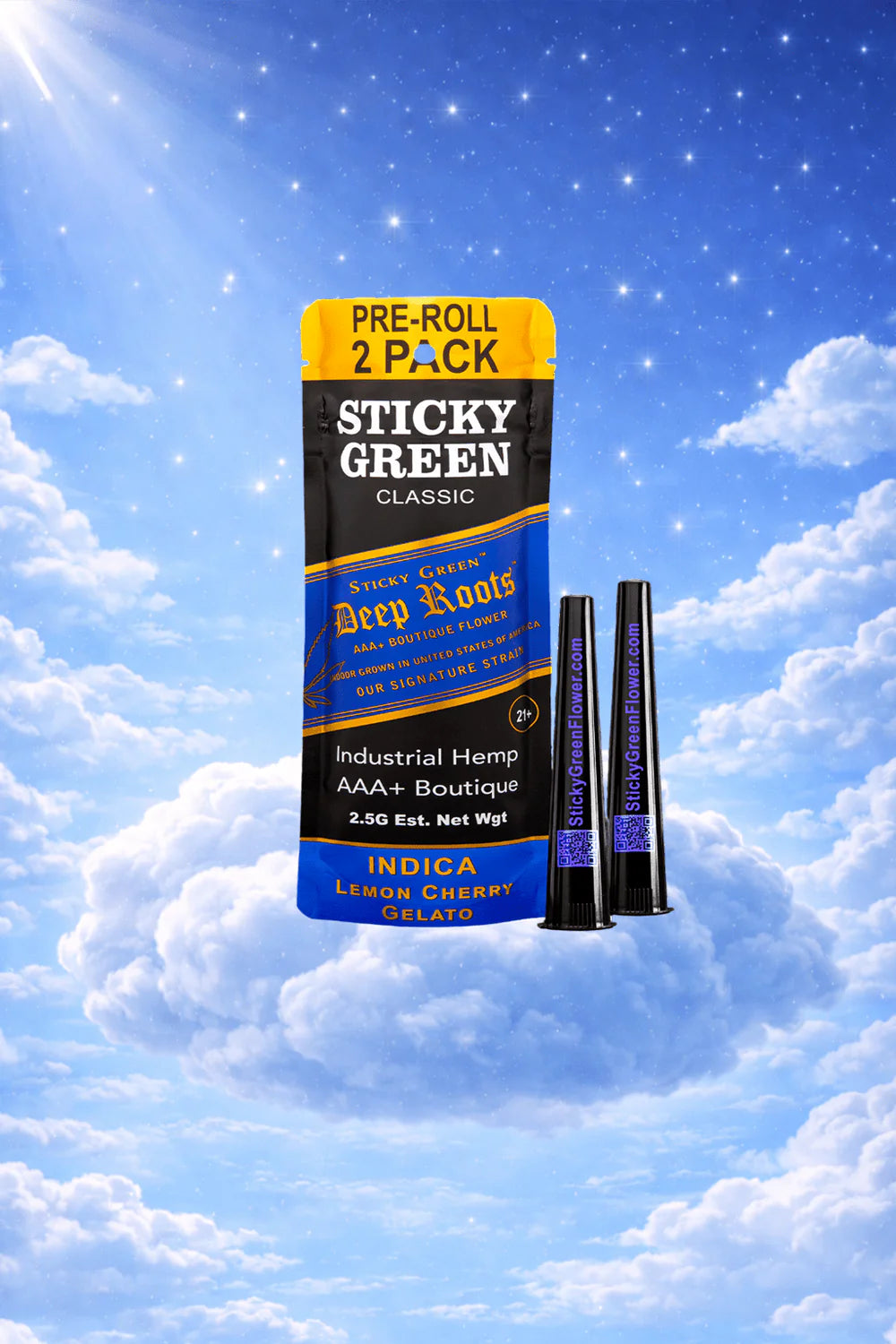DEEP ROOTS 1.25 GRAM THC-A BOUTIQUE PRE-ROLLS (2CT PACK)