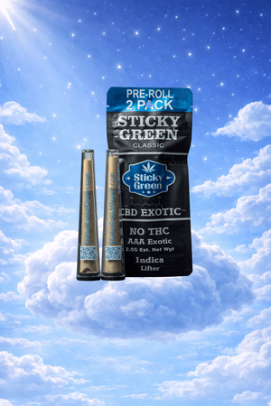 STICKY GREEN CBD EXOTIC 1.25 GRAM PRE-ROLL (2CT PACK)