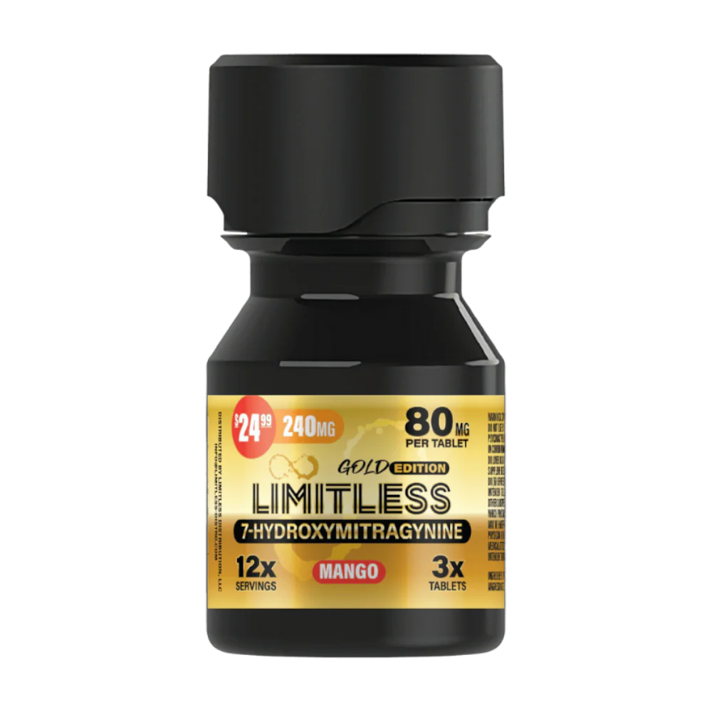 LIMITLESS 7-HYDROXY 80MG TABLET (3CT BOTTLE)