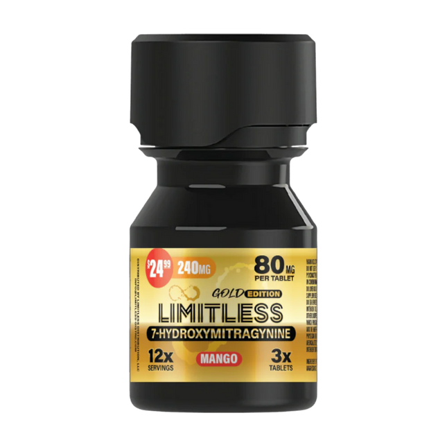 LIMITLESS 7-HYDROXY 80MG TABLET (3CT BOTTLE)