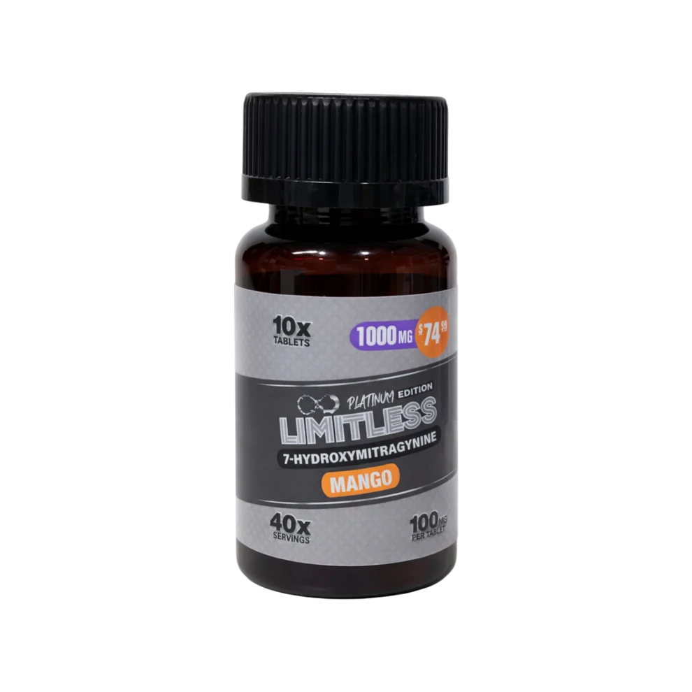 LIMITLESS 7-HYDROXY 100MG TABLET (10CT BOTTLE)