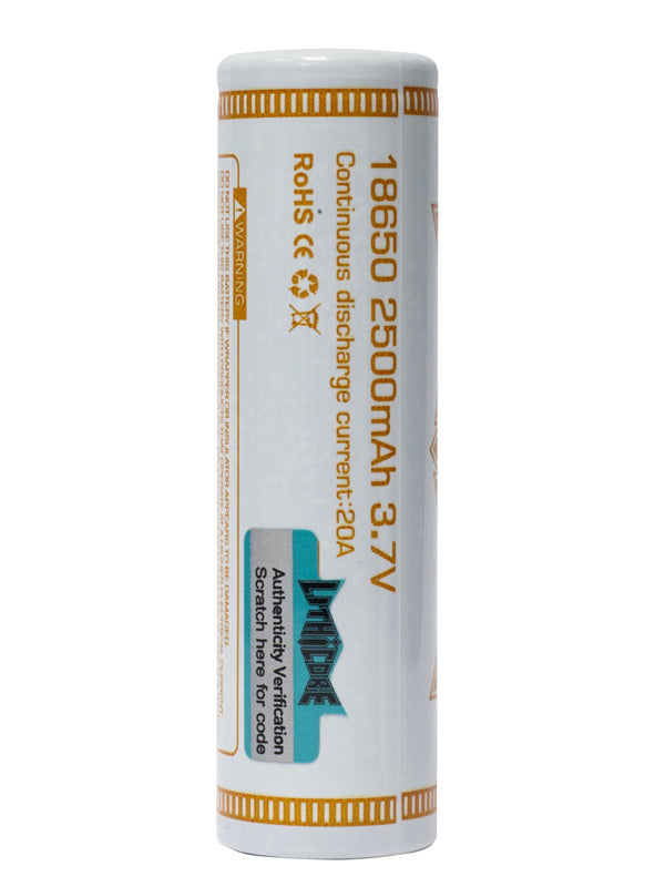 LITHICORE 18650 2500MAH BATTERY