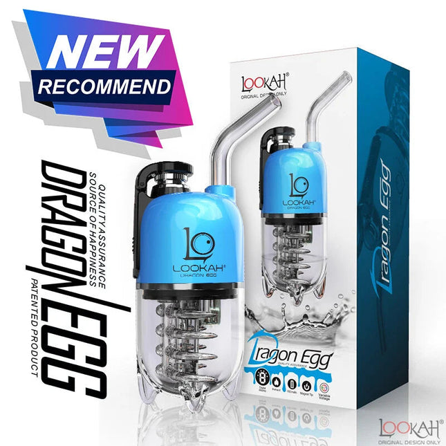 LOOKAH DRAGON EGG WAX VAPE RIG - BLUE - Hardware & Coils