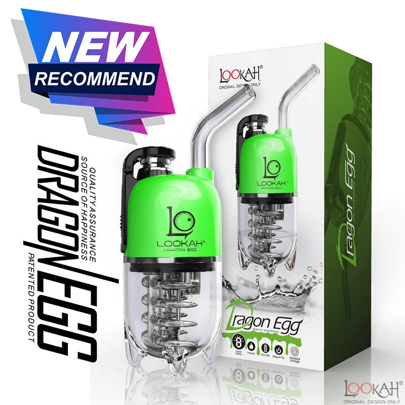 LOOKAH DRAGON EGG WAX VAPE RIG - GREEN - Hardware & Coils