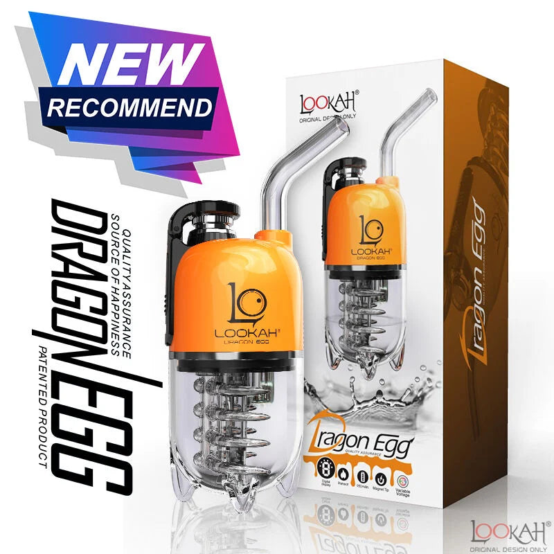 LOOKAH DRAGON EGG WAX VAPE RIG - ORANGE - Hardware & Coils