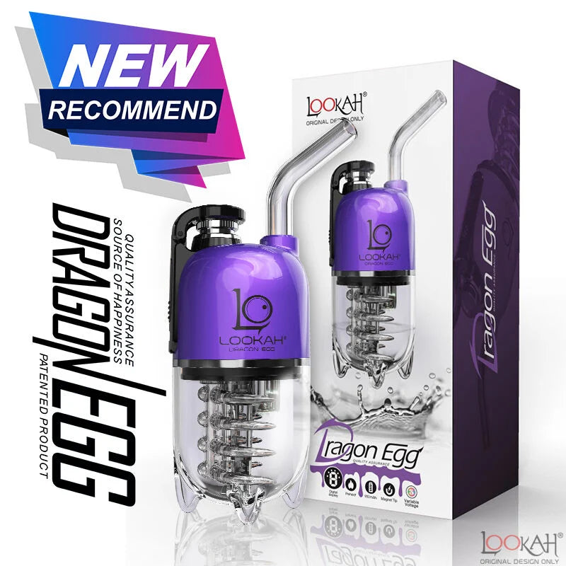 LOOKAH DRAGON EGG WAX VAPE RIG - PURPLE - Hardware & Coils