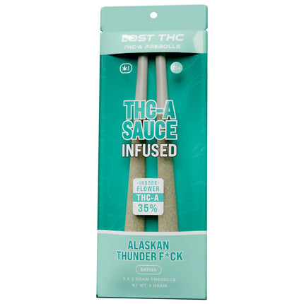 LOST THC THC-A SAUCE INFUSED PREROLLS 2 X 2 GRAMS EACH / PACK