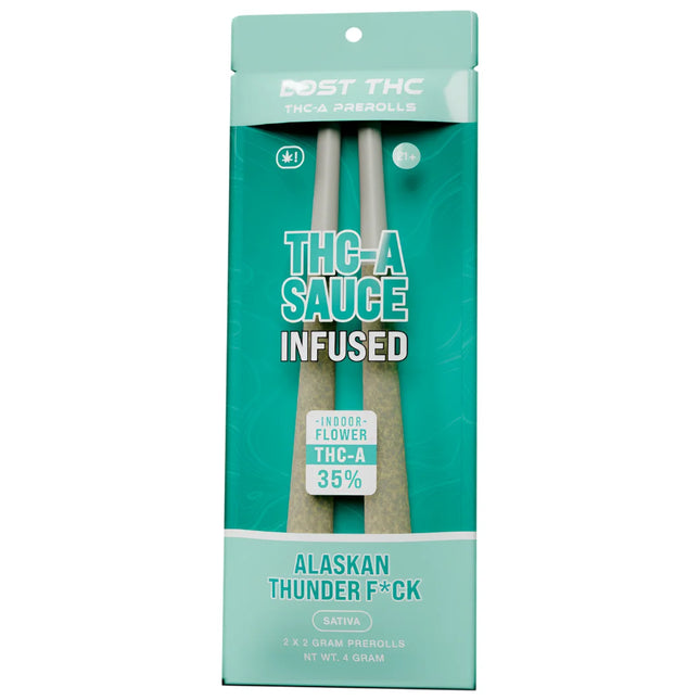 LOST THC THC-A SAUCE INFUSED PREROLLS 2 X 2 GRAMS EACH / PACK