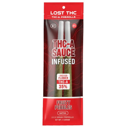 LOST THC THC-A SAUCE INFUSED PREROLLS 2 X 2 GRAMS EACH / PACK