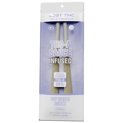 LOST THC THC-A SAUCE INFUSED PREROLLS 2 X 2 GRAMS EACH / PACK