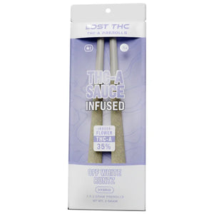 LOST THC THC-A SAUCE INFUSED PREROLLS 2 X 2 GRAMS EACH / PACK
