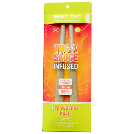 LOST THC THC-A SAUCE INFUSED PREROLLS 2 X 2 GRAMS EACH / PACK