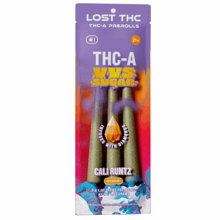 LOST THC V3 THC-A VVS SUGAR 5G PRE ROLLS (1.65G X 3CT)