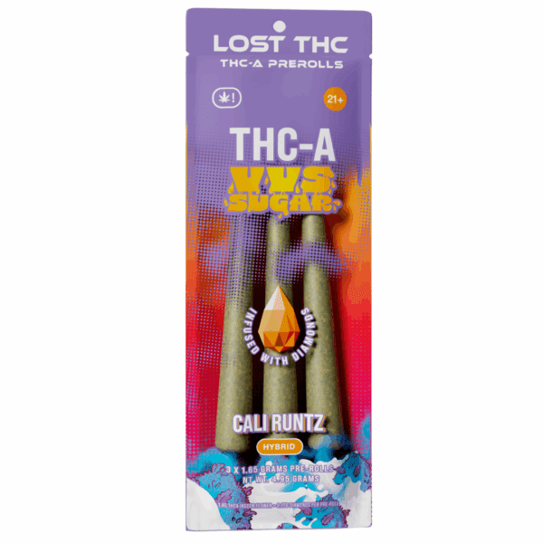 LOST THC V3 THC-A VVS SUGAR 5G PRE ROLLS (1.65G X 3CT)