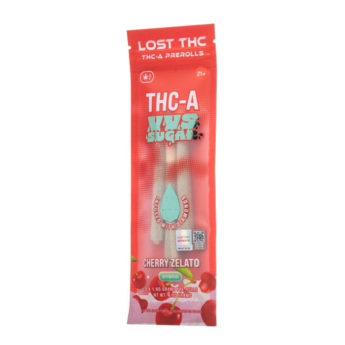 LOST THC V3 THC-A VVS SUGAR 5G PRE ROLLS (1.65G X 3CT)