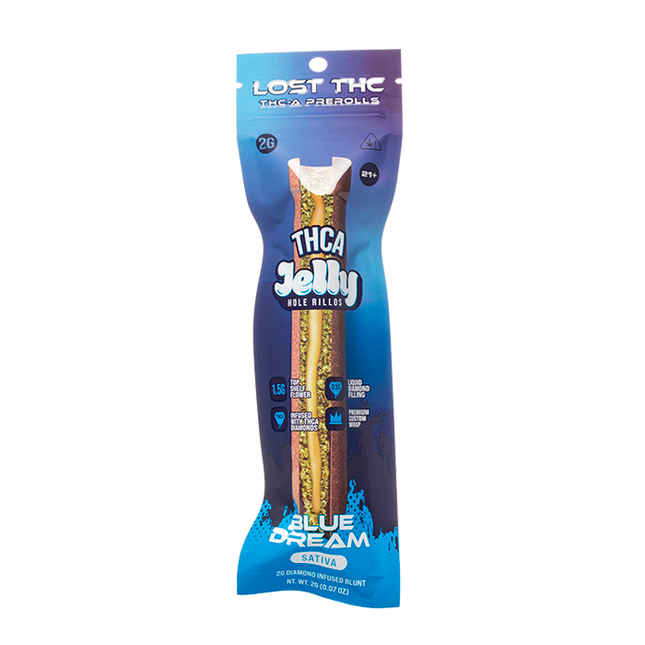 LOST THC THC-A JELLY HOLE RILLOS 2G DIAMOND INFUSED BLUNT