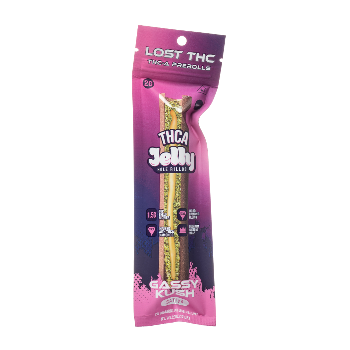 LOST THC THC-A JELLY HOLE RILLOS 2G DIAMOND INFUSED BLUNT