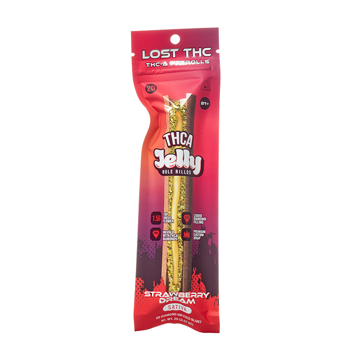 LOST THC THC-A JELLY HOLE RILLOS 2G DIAMOND INFUSED BLUNT